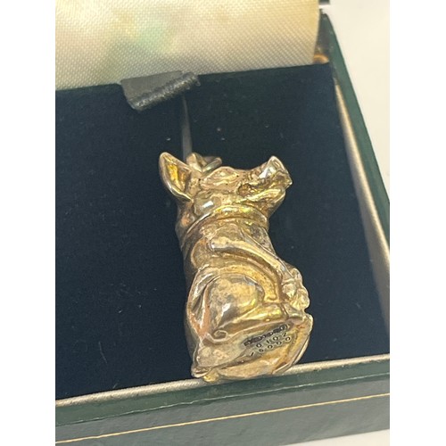 38 - SOLID SILVER 2  Baroness Trotter Pig PENDANTS BY HARMONY KINGDOM HALLMARKED SOME BOXES DAMAGED