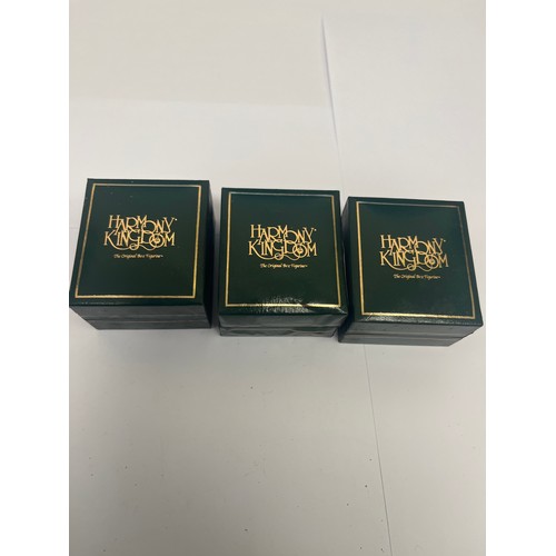 39 - HARMONY KINGDOM SOLID SILVER 3 KING FROG PENDANTS HALLMARKED SOME BOXES DAMAGED