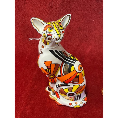 4 - Pair of Art Deco 'Cool Catz' figurines by Paul Cardew Designs, both new with boxes