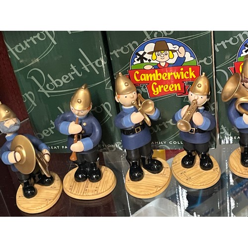 9 - 5 Firemen band figures from The Camberwick Green Collection by Robert Harrop Designs, all new with b... 