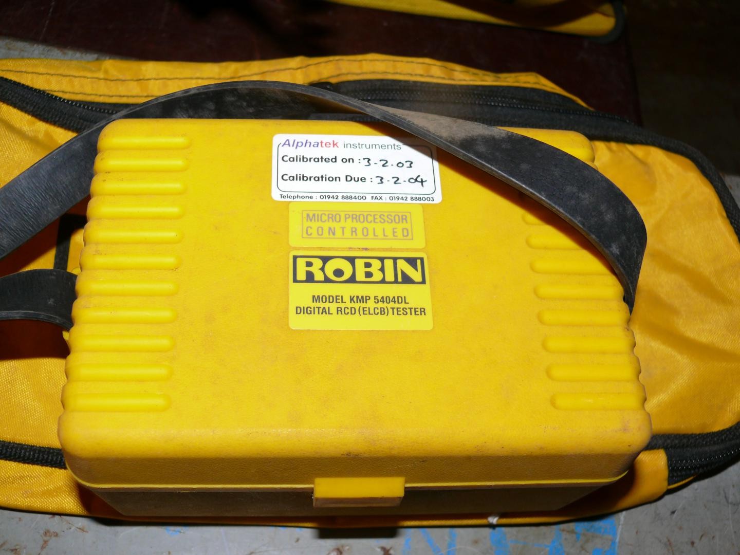 Robin digital RCD tester in carry case with accessories