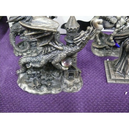 Collection of Tudor Mint Myth and Magic pewter figures