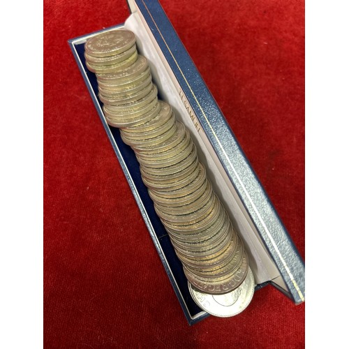 17A - 32 Queen Elizabeth II crown coins, mostly 1972