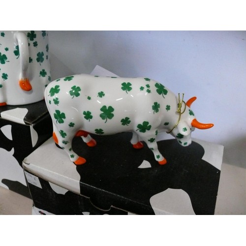 Cow Parade Lucky Cow【廃盤希少】 Cow figurine and mug set by Cow Parade 