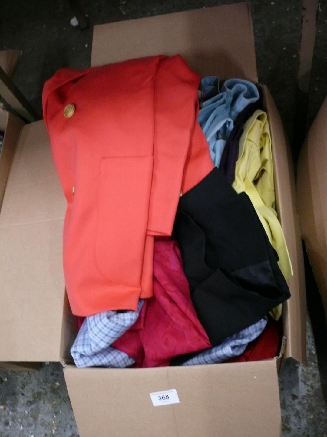 3 boxes of mixed clothing, many in packets or with tags