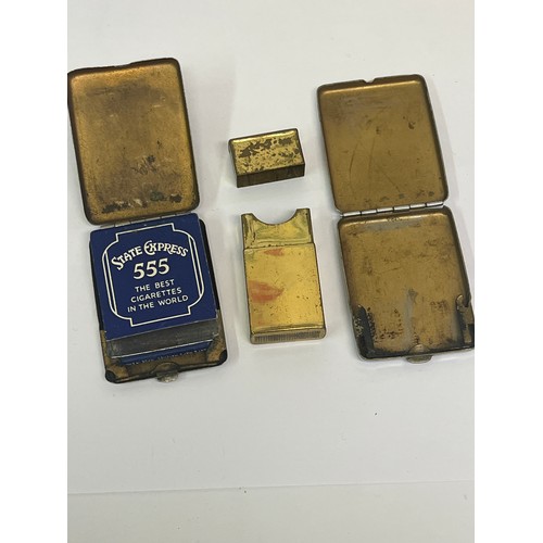 14 - Three vintage match cases including Art Deco engine turned