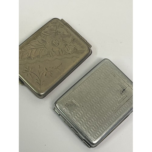 14 - Three vintage match cases including Art Deco engine turned
