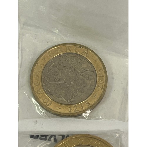 33 - 7 x £2.00 coins inc Brunel, Magna Carta, Shakespeare, Florence Nightingale, First World War