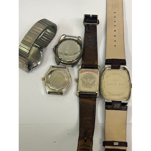 30 - 5 gents watched including Emporio Armani, Timberland, Ted Baker, Timex, Cemento