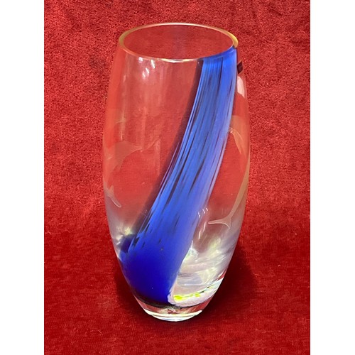 3 - Caithness Glass Scotland dolphin vase