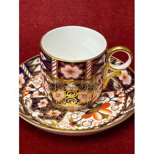 5 - 3 antique coffee cans & saucers including royal Crown Derby & Noritake