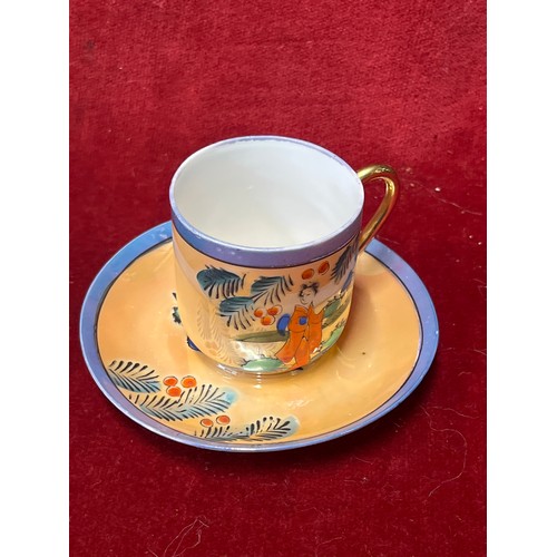 5 - 3 antique coffee cans & saucers including royal Crown Derby & Noritake