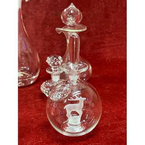 48A - Collection of 10 glass scent bottles