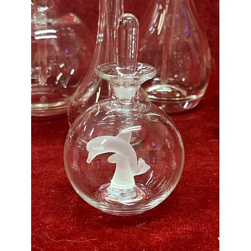 48A - Collection of 10 glass scent bottles