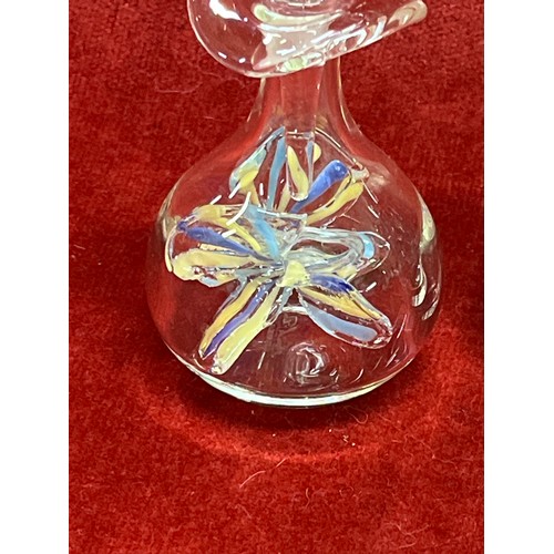 47 - 3 Lichfield glass sculpture scent bottles signed Daysh