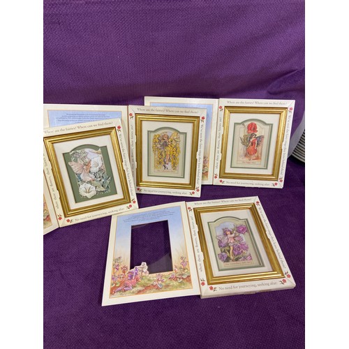 49 - 4 Flower fairies decoupage plaques by Cicely Mary Barker, new in boxes. Together with a Faerie Moon ... 
