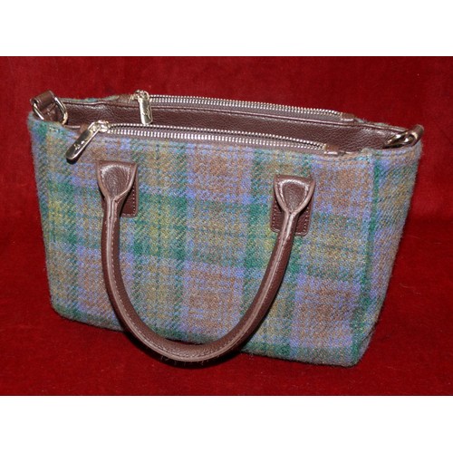 88 - 100% pure new wool Harris Tweed bag with hand woven cloth