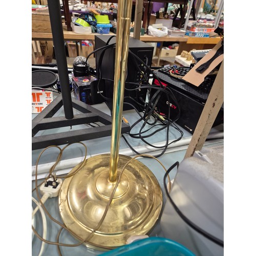 191 - Brass adjustable standard lamp