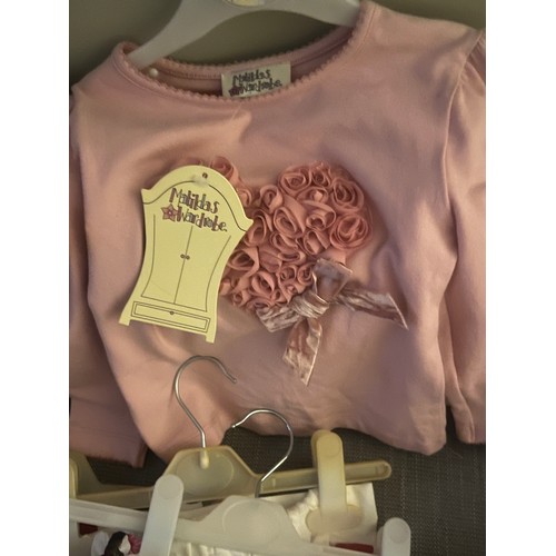 202 - Matilda’s Wardrobe- selection of  high end child/infant new with tags dresses, skirts and tops