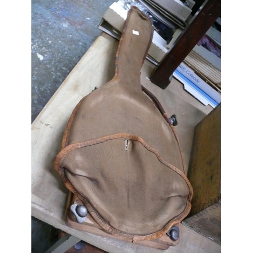 215 - Dunlop Powerwood wooden laminated racket with vintage case