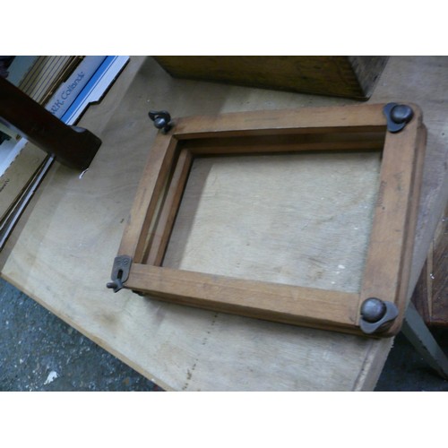 215 - Dunlop Powerwood wooden laminated racket with vintage case