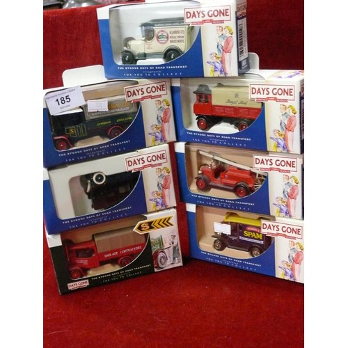 185 - 7 Lledo Days Gone vehicles, all boxed