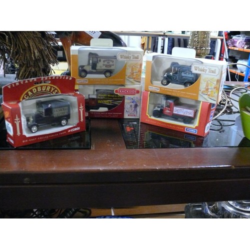 212 - 5 boxed vehicles top include whisky, chocolate and trackside models