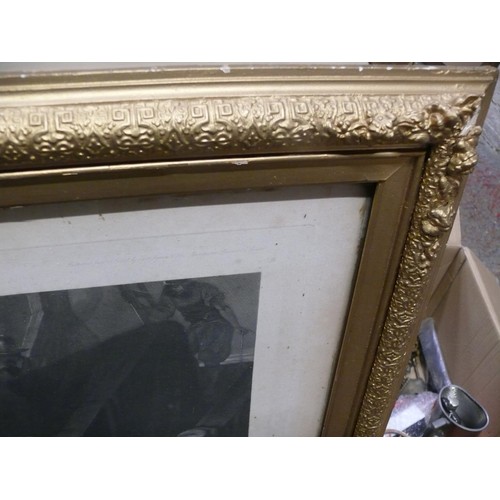 78 - Large Victorian engraving by W T Davey of the Marquis of Montrose on the way to his execution signed... 