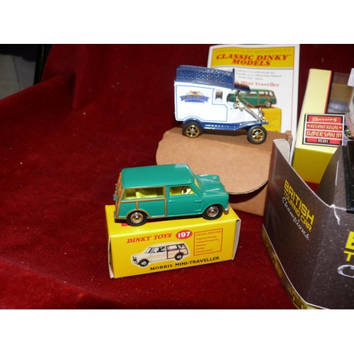 216 - 5 boxed vehicles to include Only Fools and Horses, British Touring Cars, Classic Coaches etc