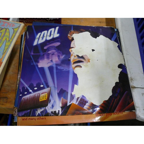 253 - Collection of LP records to include Dire Straits, Billy Idol, the Monkees, Bananrama, George Michael... 