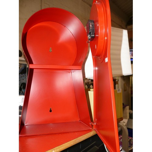 259 - Red wall clock cupboard by Ikea