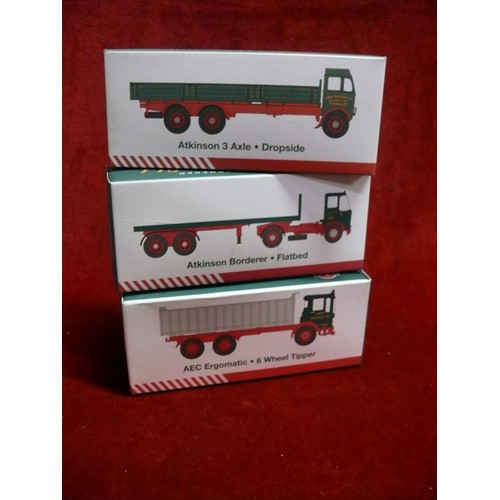 97 - 3 Eddie Stobart lorries - Atkinson 3 Axle Dropside, Atkinson Borderer Flatbed and AEC ergomatic 6 wh... 
