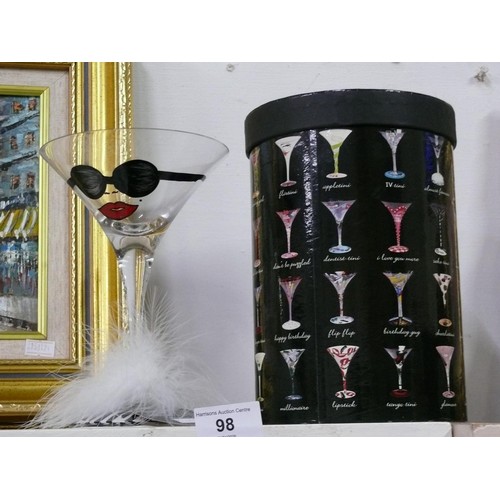 98 - Love My Martini novelty glass 