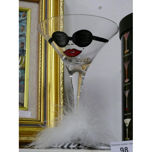 98 - Love My Martini novelty glass 