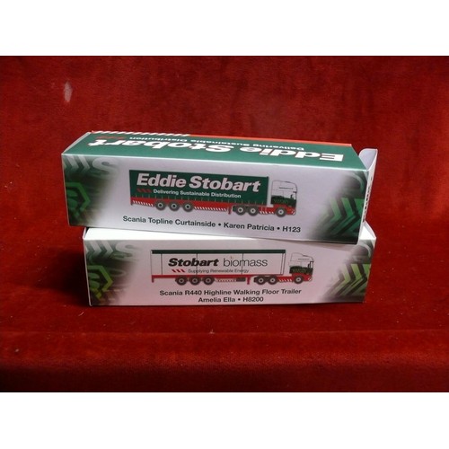 102 - 2 Eddie Stobart lorries - Scania R440 Highline Walking Floor Trailer Amelia Ella H8200 and Scania To... 