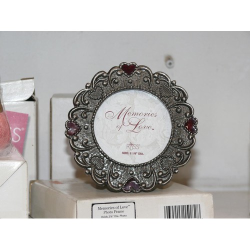 105 - Collection  of decorative picture frames and card holders, all with boxes