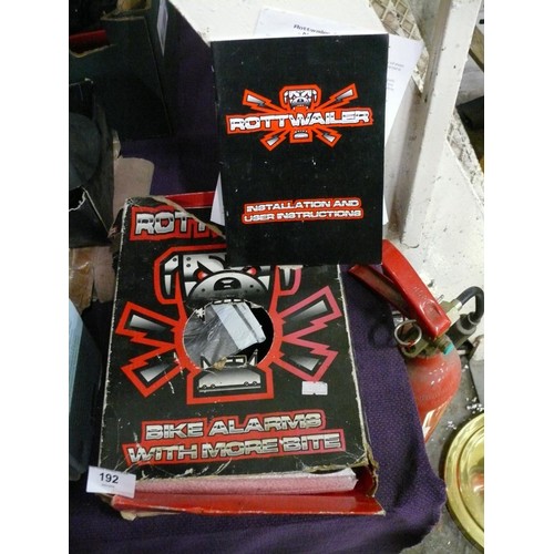 192 - Rottwailer bike alarm plus Garmin sat nav and Crysler PT Cruiser bumper trim