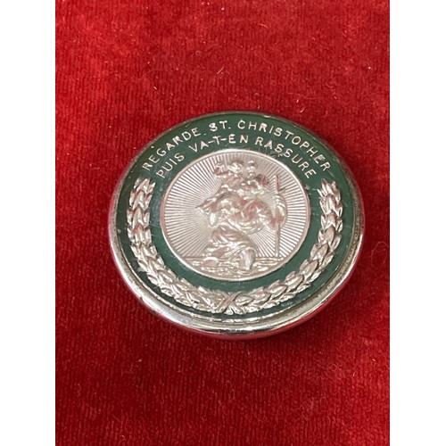 29 - Vintage circa 1960’s  St Christopher car badge by Desmo England