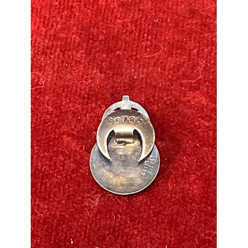 23 - WW2 Sterling silver & enamel Auxiliary Fire Service lapel badge