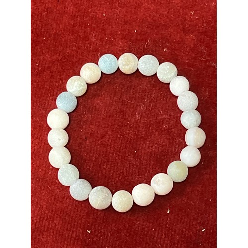 18 - Five natural stone bead bracelets including amazonite, jasper, aventurine