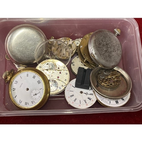 12 - Box of antique & vintage pocket watches and parts