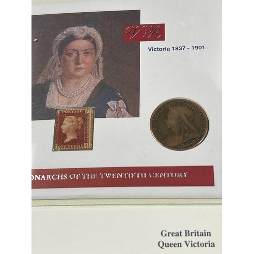 55 - The Queen’s Golden Jubilee 2002 stamp & coin collection in three ring binder albums. One album conta... 