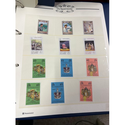 55 - The Queen’s Golden Jubilee 2002 stamp & coin collection in three ring binder albums. One album conta... 