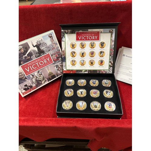 58 - The 75th Anniversary of VE Day ‘Memories of Victory’ Coin Collection by Westminster. All coins 24ct ... 