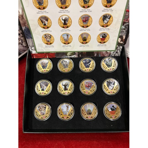 58 - The 75th Anniversary of VE Day ‘Memories of Victory’ Coin Collection by Westminster. All coins 24ct ... 