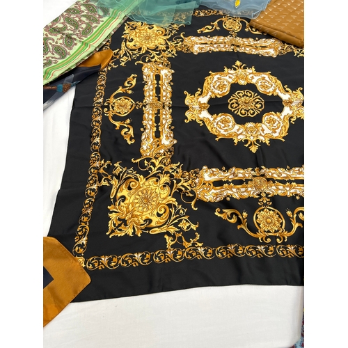 121A - Vintage ladies headscarves & neckties including  chiffon