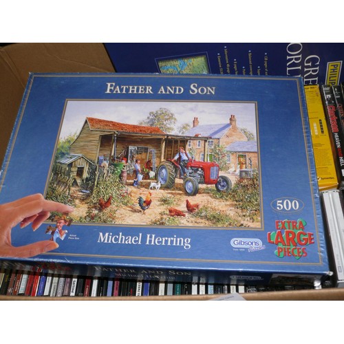 170 - Large box of games, CD's, DVD's and books