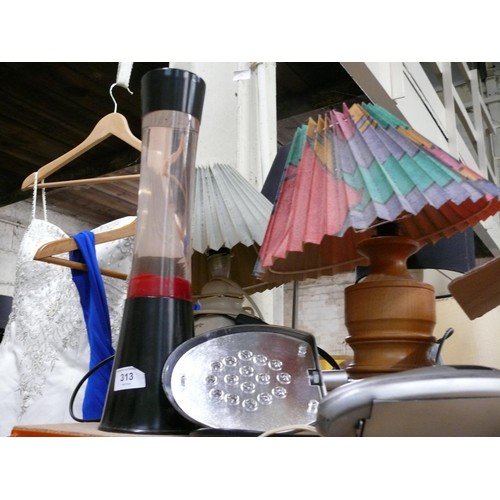 313 - Mixed collection of table lamps