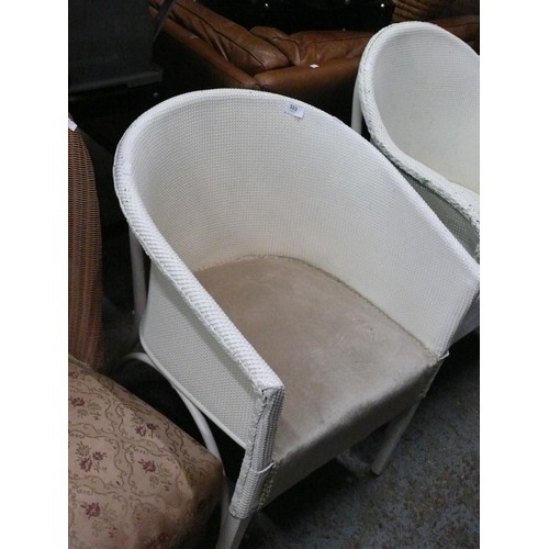 323 - 3 woven Lloyd Loom style bedroom chairs