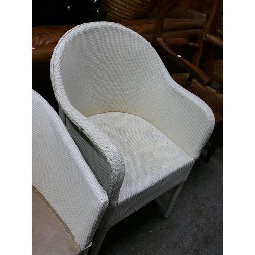 323 - 3 woven Lloyd Loom style bedroom chairs